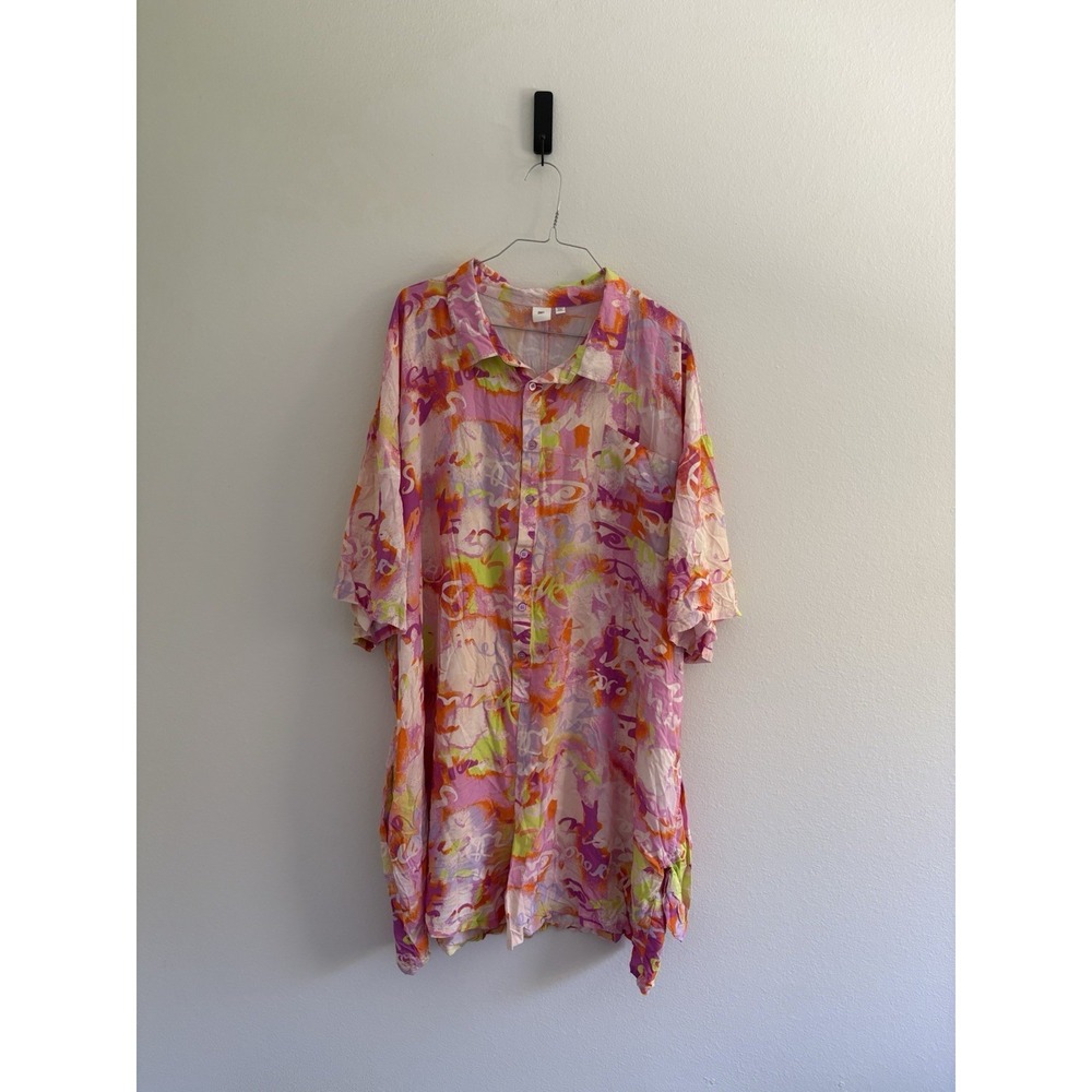 BP. Nordstrom Vibrant Shorts Romper 3XL Neon Pink Purple Orange‎ Green Button Up